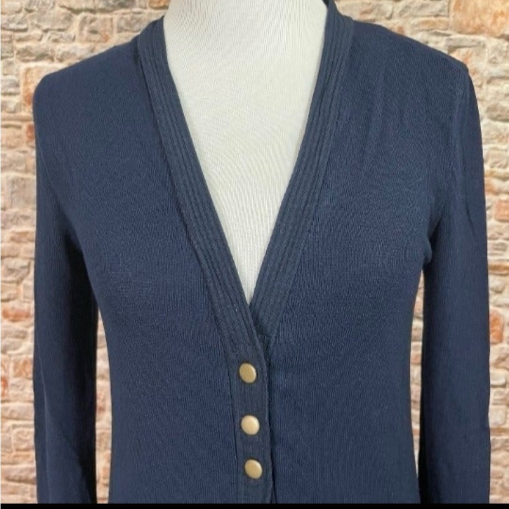 NWT Women’s Navy Blue Snap Button Sweater Cardigan size XS - Picture 3 of 8
